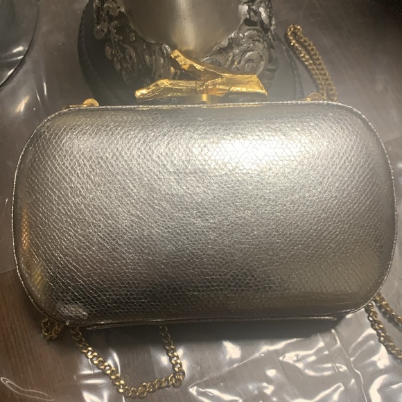 Diane Von Furstenberg Lytton Small Silver Leather Clutch - Picture 7 of 17